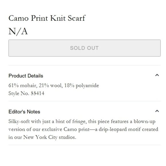 NEW, Coach 1941, Limited Edition Camo Print Knit Mohair Wool Scarf - Picture 14 of 16
